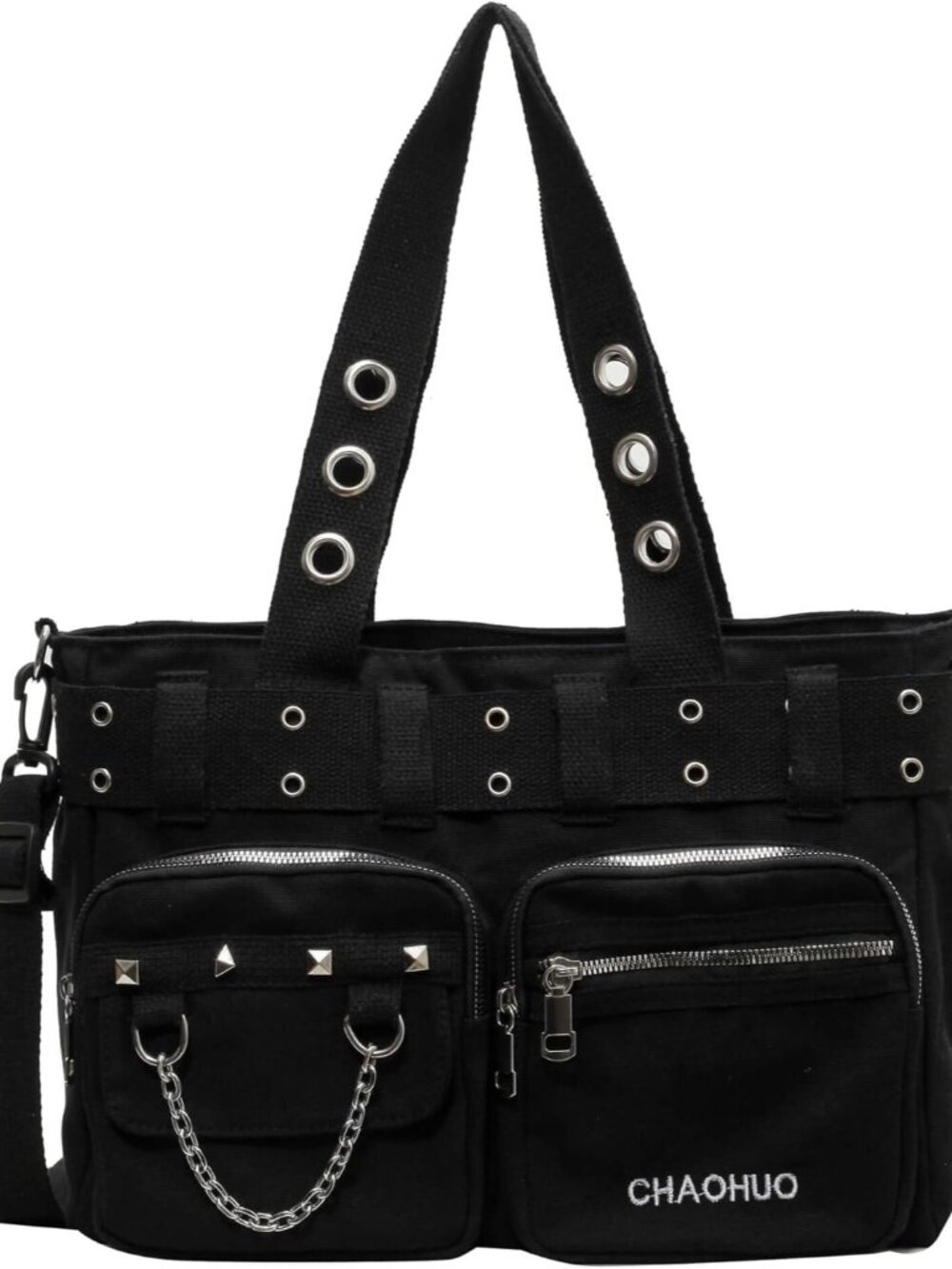 Steampunk Goth Messenger Bag, Fashion Punk Gothic Shoulder Bag